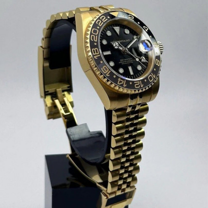 WATCH MOD GMTEIKO | GOLD AND BLACK | JUBILEE STRAP